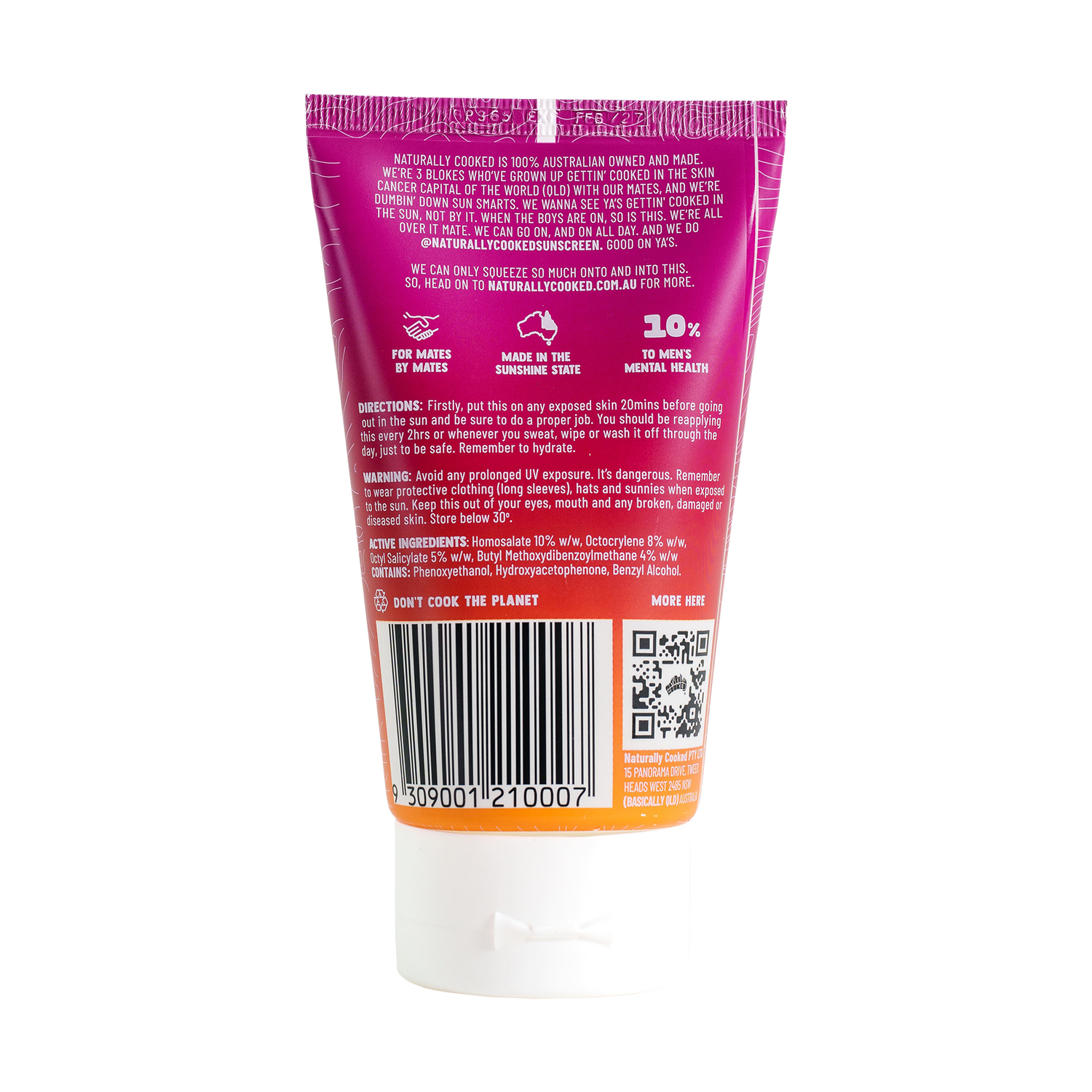 150mL of Naturally Cooked SPF50+ Sunscreen