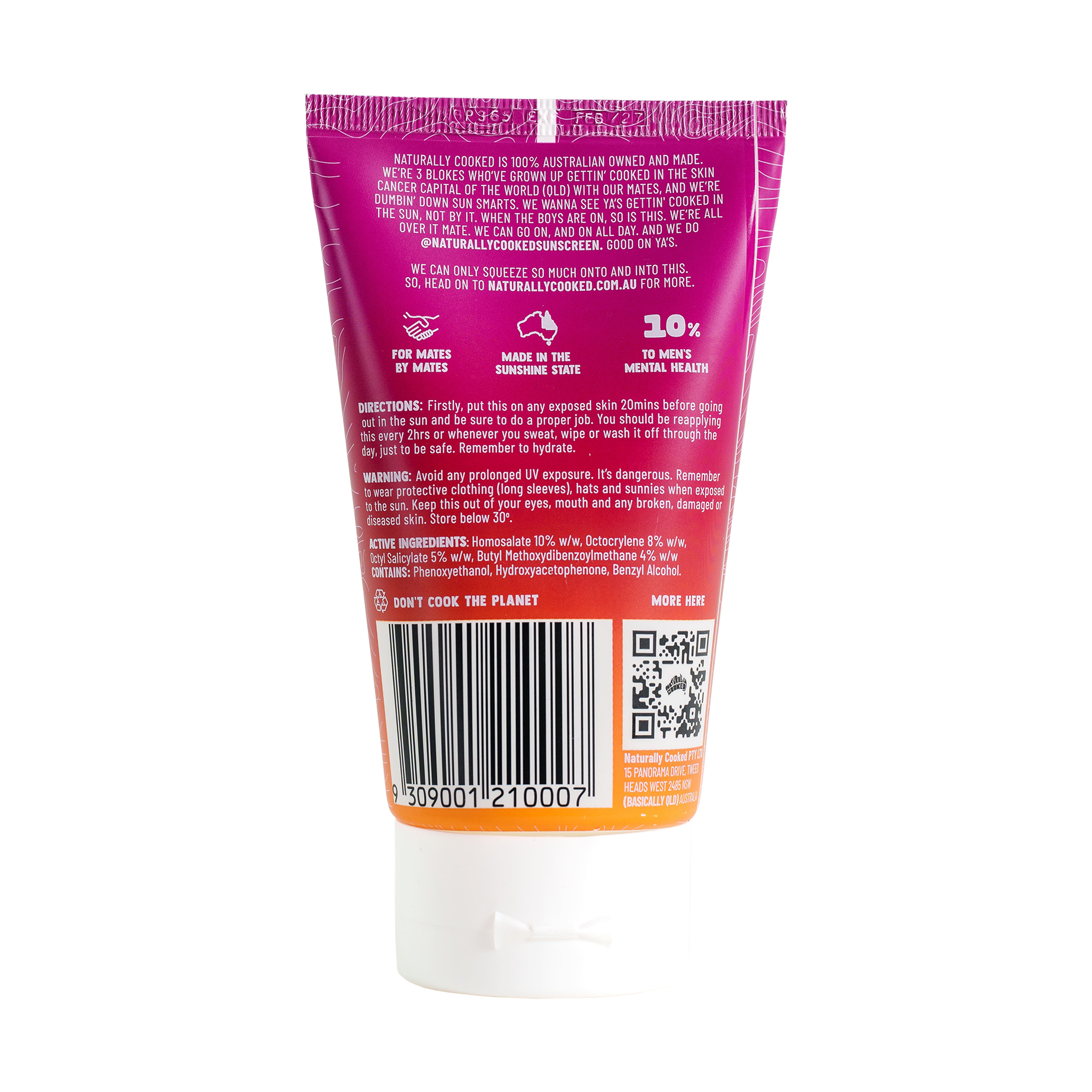 150mL of Naturally Cooked SPF50+ Sunscreen